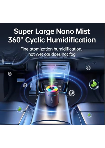 Rgb Siyah 180 ml USB Ultrasonik Ofis Oda ve Araba Hava Nemlendirici Buhar Makinesi Aroma Difizörü fırsatları