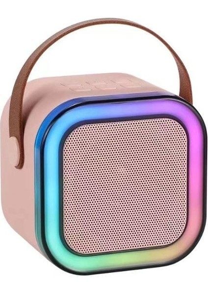 Karaoke Mikrofonlu Rgb Işıklı Küçük Portatif Rahat Taşınabilir Şarjlı Bluetooth Hoparlör Kablosuz modelleri