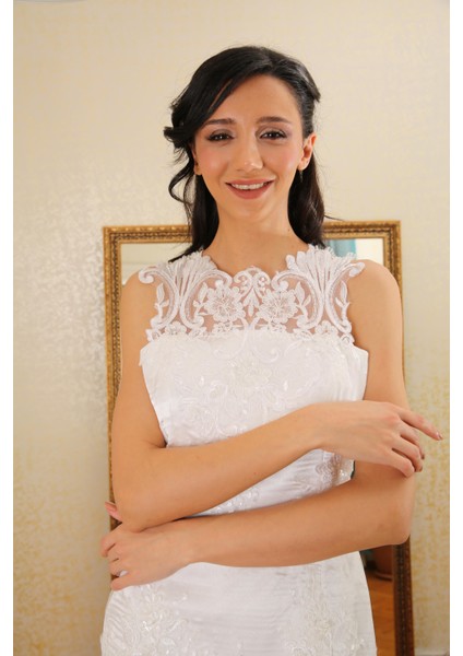 Dantelli Nikah Elbisesi modelleri