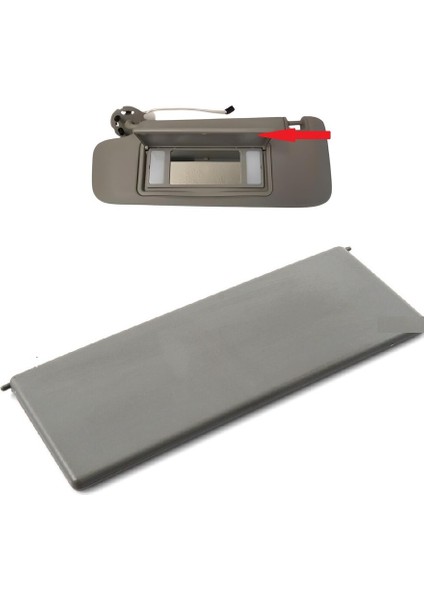 Opel Insignia A 2009-2013 Uyumlu Gri Güneşlik Makyaj Ayna Kapağı Sağ+Sol Takım 2 Adet 1437221 modelleri