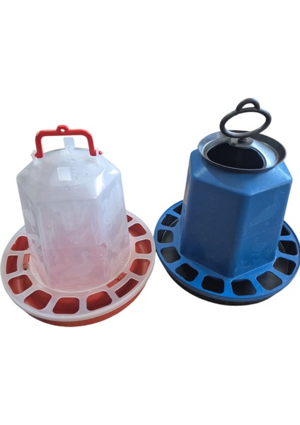 Tavuk Yemlik 8 kg + Tavuk Suluk 8 Lt Kuş Bıldırcın Keklik Tavuk Yemlik Suluk