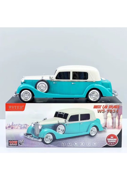 Ws-1934 Pontiac Sedan Diecast Araba Bluetooth Hoparlör Işıklı, Tekerlekli, Fm Radyo Ve Usb Destekli Müzik Kutusu modelleri