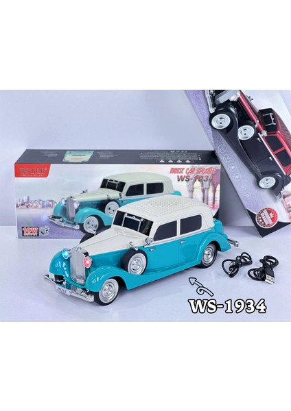 Ws-1934 Pontiac Sedan Diecast Araba Bluetooth Hoparlör Işıklı, Tekerlekli, Fm Radyo Ve Usb Destekli Müzik Kutusu fırsatları