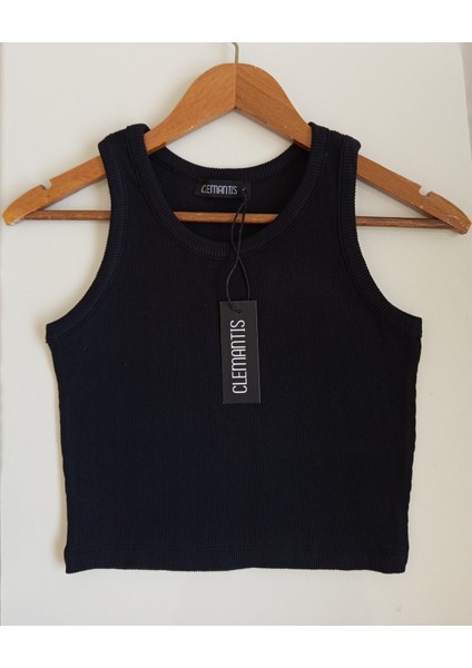 Clemantıs Kadın Kaşkorse Kumaş Askılı Crop Bluz Düz Renk fiyatları