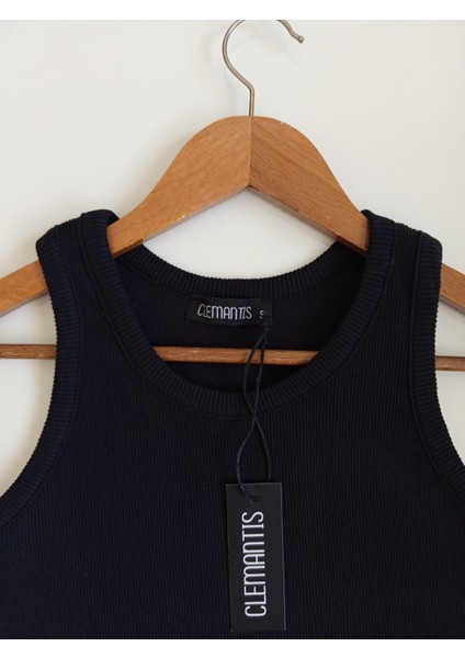 Clemantıs Kadın Kaşkorse Kumaş Askılı Crop Bluz Düz Renk modelleri