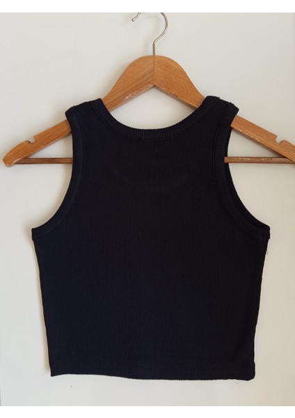 Clemantıs Kadın Kaşkorse Kumaş Askılı Crop Bluz Düz Renk fırsatları