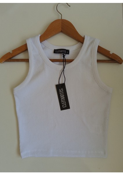 Clemantıs Kadın Kaşkorse Kumaş Askılı Crop Bluz Düz Renk fiyatları