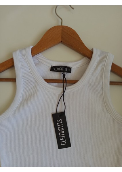 Clemantıs Kadın Kaşkorse Kumaş Askılı Crop Bluz Düz Renk modelleri