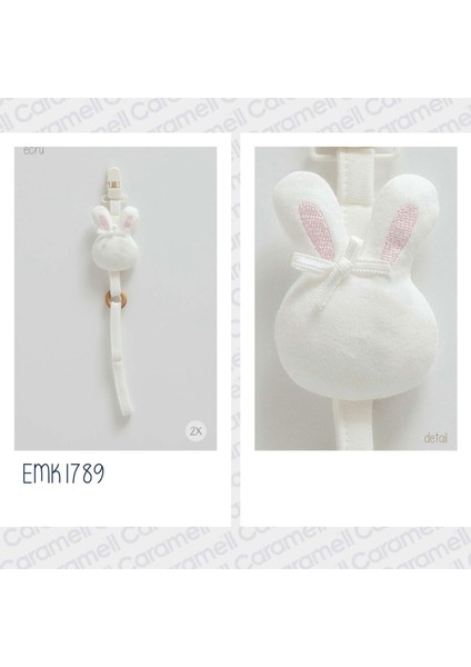 My Baby Kumsal Tavşanlı Emzik ASKISI//1789 ekru modelleri