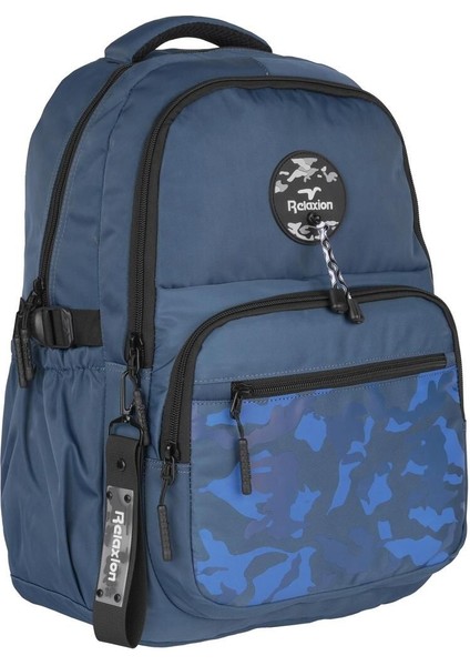 5 Bölmeli Su Itici Kumaş Kamuflaj Desen Ortaokul-Lise Çantası 21SYG40