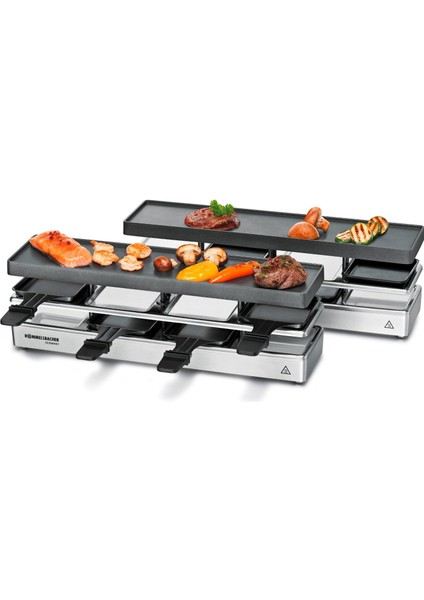 RC1600 8 Kişilik Raclette Grill – Xylan Plus Kaplama, Ayarlanabilir Isı, Alüminyum Döküm Izgara, 2m Kablo, 8 Tava + 8 Spatula Dahil fiyatları