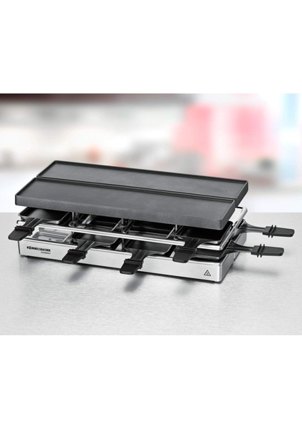 RC1600 8 Kişilik Raclette Grill – Xylan Plus Kaplama, Ayarlanabilir Isı, Alüminyum Döküm Izgara, 2m Kablo, 8 Tava + 8 Spatula Dahil fırsatları