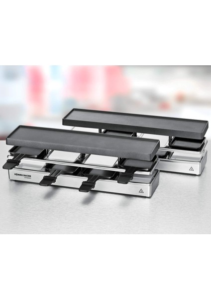 RC1600 8 Kişilik Raclette Grill – Xylan Plus Kaplama, Ayarlanabilir Isı, Alüminyum Döküm Izgara, 2m Kablo, 8 Tava + 8 Spatula Dahil indirimleri