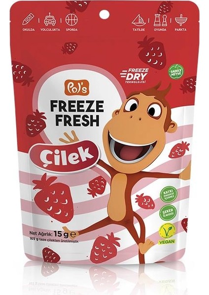 Kukuli Freeze Fresh Bütün Çilek 15 gr