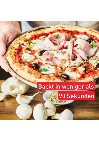 Pizza Pronto Gazlı Dış Mekan Pizza Fırını | 400°C Isıya Kadar, 90 Saniyede Pişirme, Pizzataşı & Kürek Dahil
