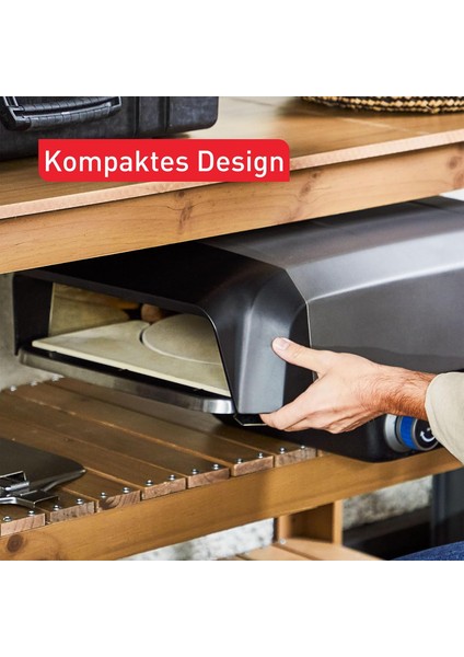 Pizza Pronto Gazlı Dış Mekan Pizza Fırını | 400°C Isıya Kadar, 90 Saniyede Pişirme, Pizzataşı & Kürek Dahil