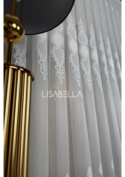 Şehzade Ttm Ağır dökümlü Kord Nakışlı Yumuşak Tül Perde Ütü Istemez (1x2 Pile Dikişli) modelleri