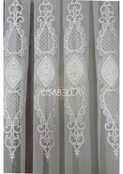 Şehzade Ttm Ağır dökümlü Kord Nakışlı Yumuşak Tül Perde Ütü Istemez (1x2 Pile Dikişli) indirimleri