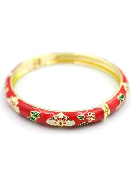 Mineli Çiçekli Bilezik - Kırmızı fiyatları