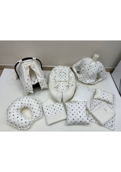 Krem Çok Amaçlı Babynest , Puset Örtüsü ve Minderi , Alt Açma ve Battaniye, Nevresim Takımı 15'li Set fiyatları