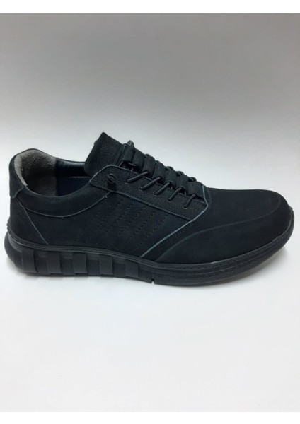 Hakiki Deri Günlük Bağcıksız Hafif Taban Siyah Nubuk Yazlık Erkek Ayakkabı C-80075256