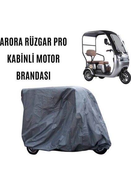 Arora Rüzgar Pro 3 Tekerlekli Kabinli Elektrikli Motosiklet Brandası