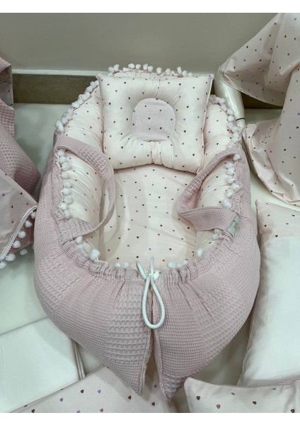 Pembe Çok Amaçlı Babynest , Puset Örtüsü ve Minderi , Alt Açma ve Battaniye, Nevresim Takımı 15'li Set fırsatları