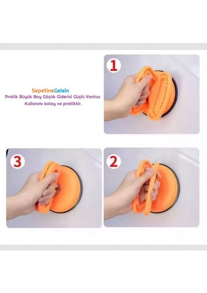 Sepetinegelsin Pratik Büyük Boy Göçük Giderici Güçlü Vantuz Siyah fırsatları