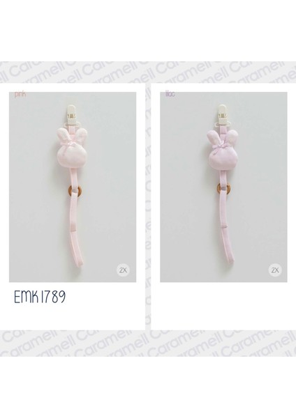 My Baby Kumsal Tavşanlı Emzik Askısı 2 Li Set 1789 Lila ve Ekru fiyatları