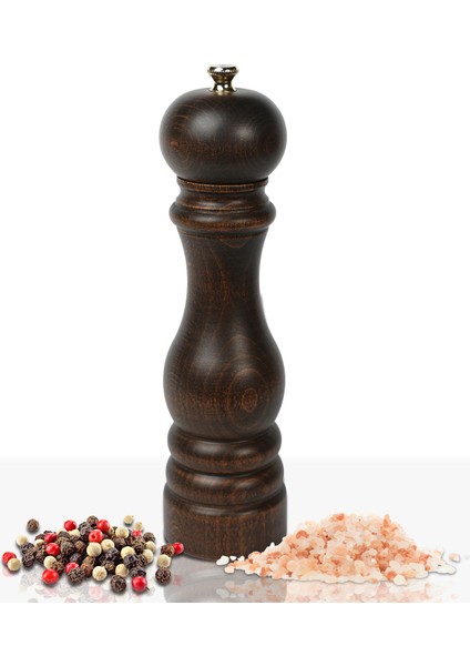 Glıos Ceviz Ahşap Tuz ve Karabiber El Değirmeni Öğütücü Grinder 22 cm