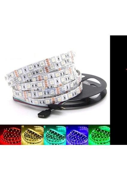 Şerit LED Animasyonlu Kumandalı Trafolu Rgb Şerit Işık Aydınlatma Parti LED 5 Metre modelleri