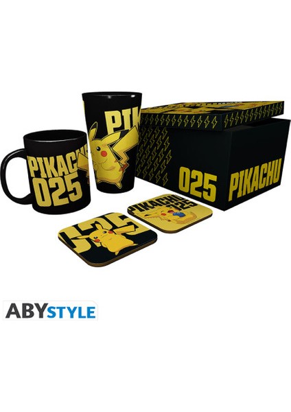 Abystyle - Pokemon - Pck Glass Xxl+Mug+2 Coasters"glow In The Dark - Hediyeseti - GFB0108