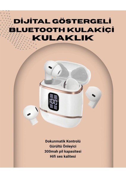 Kulakiçi Bluetooth Kulaklık V5.3 – 4’lü Set, Dijital Ekranlı, Gürültü Engelleme fiyatları