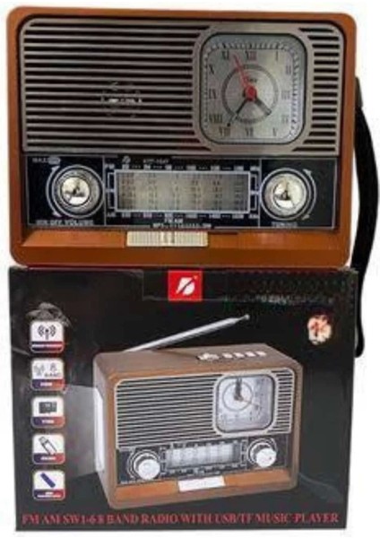 Nostaljik Vintage Radyo Taşınabilir Bluetooth Bağlantılı Hoparlör Radyo indirimleri