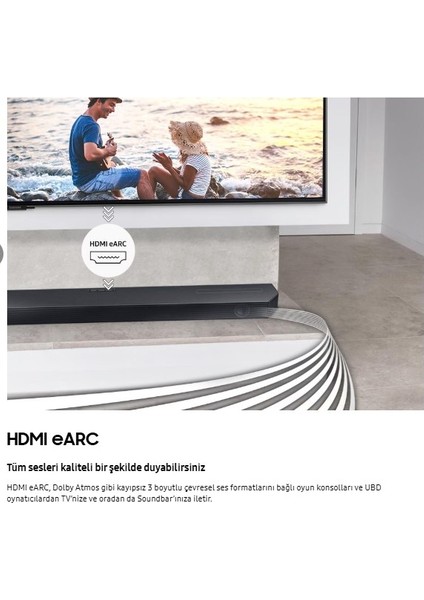 3.1.2 Kanal Ile Her Yönden Kusursuz 3 Boyutlu Ses Q Serisi Dolby Atmos Ve Dts:x 360w Soundbar & Ev Sinema Sıstemıhw-Q600c + Hdmı Kablosu ( Samsung Türkiye İadeli ) fiyatları