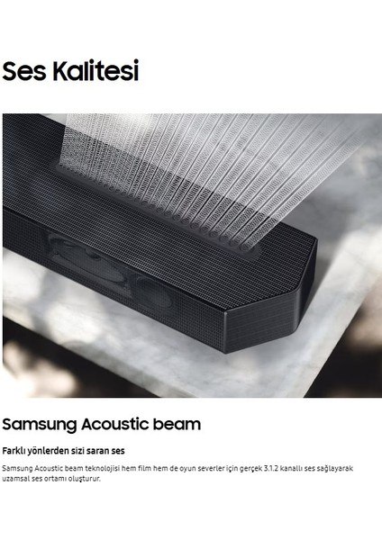 3.1.2 Kanal Ile Her Yönden Kusursuz 3 Boyutlu Ses Q Serisi Dolby Atmos Ve Dts:x 360w Soundbar & Ev Sinema Sıstemıhw-Q600c + Hdmı Kablosu ( Samsung Türkiye İadeli ) indirimleri