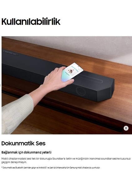 3.1.2 Kanal Ile Her Yönden Kusursuz 3 Boyutlu Ses Q Serisi Dolby Atmos Ve Dts:x 360w Soundbar & Ev Sinema Sıstemıhw-Q600c + Hdmı Kablosu ( Samsung Türkiye İadeli )