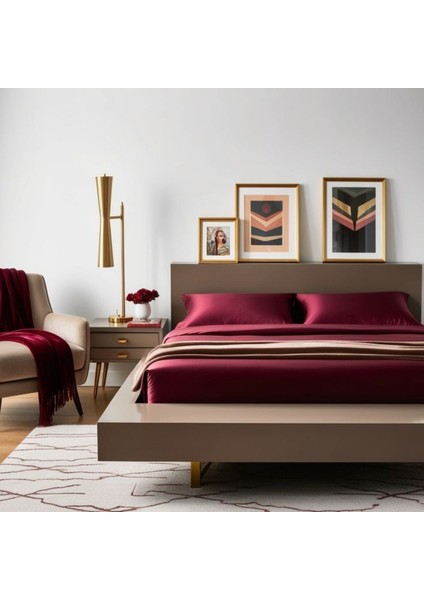 Antibakteriyel Terletmeyen Ipek Saten Yastık Kılıfı 2'li 50X70 Bordo fırsatları