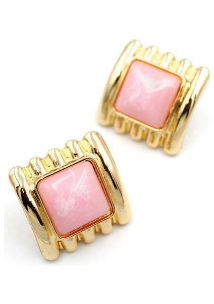 Kare Küpe - Pembe fiyatları