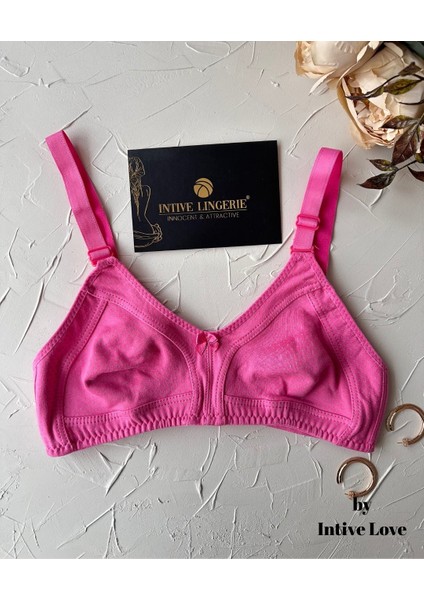 Liza Puantiye Desenli Pamuklu Penye Kalın Askılı Toparlayıcı Balensiz Desteksiz Rahat Sütyen fiyatları