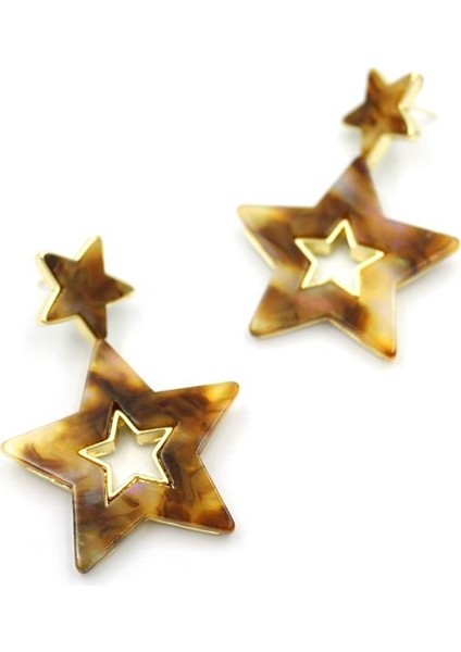 Yıldız Küpe - Kahverengi fiyatları