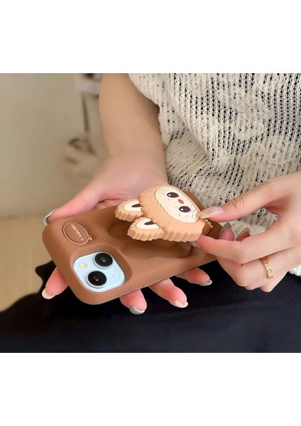 Apple iPhone 13 Uyumlu Labubu Kılıf Standlı Yüzüklü Yumuşak Cover indirimleri