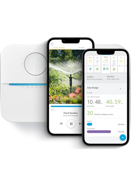 3 Akıllı Wi-Fi Sulama Kontrol Ünitesi – 8 Bölgeli, Hava Durumuna Duyarlı, Mobil Uyumlu Otomatik Bahçe Sulama Sistemi Hediye! Dış Mekan Su Geçirmez Koruma Kabı