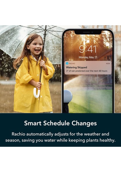 3 Akıllı Wi-Fi Sulama Kontrol Ünitesi – 8 Bölgeli, Hava Durumuna Duyarlı, Mobil Uyumlu Otomatik Bahçe Sulama Sistemi Hediye! Dış Mekan Su Geçirmez Koruma Kabı