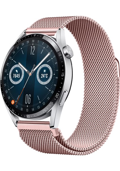 Huawei Watch Gt3 46MM Gt3 Pro 46MM Gt2 46MM Gt2 Pro 46MM Uyumlu Manyetik Milanese Loop Metal Kordon