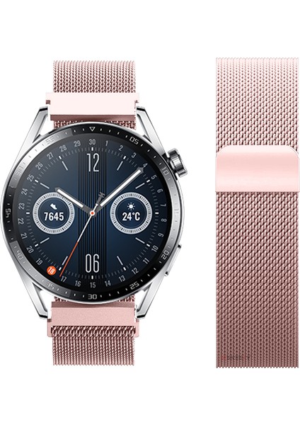 Huawei Watch Gt3 46MM Gt3 Pro 46MM Gt2 46MM Gt2 Pro 46MM Uyumlu Manyetik Milanese Loop Metal Kordon modelleri