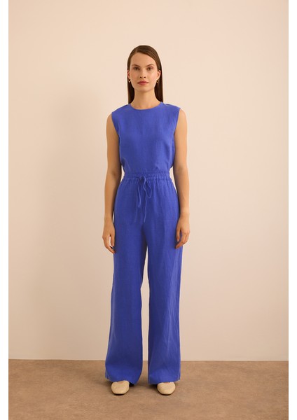 Beli Lastikli Keten Pantolon