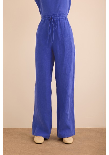 Beli Lastikli Keten Pantolon modelleri