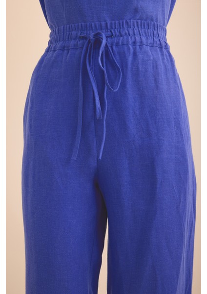 Beli Lastikli Keten Pantolon