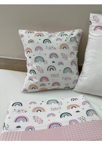 Pembe , Çocuk Çok Amaçlı Poplin ,pikeli ve Ponponlu Nevresim Takımı 6'lı Set fırsatları